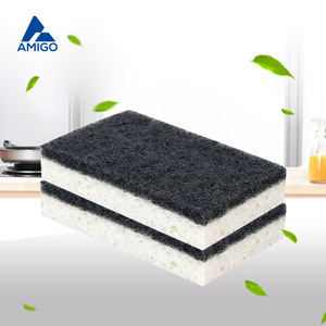Éponge de nettoyage rectangulaire double face Amigo pour la vaisselle et les casseroles - Product Image 1