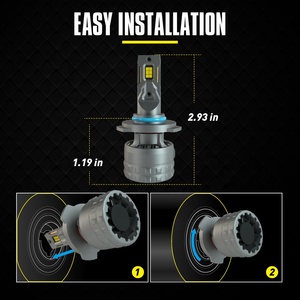 Светодиодная лампа для фар 180W High Power 9006 L5 6070 CSP 18000LM, сверхъяркая 6500K, долговечная, 9-16V, для автомобильных фар - Product Image 3