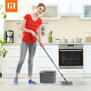 Square Spin <b>Mop</b> <b>and</b> <b>Bucket</b> Set with 2 Replaceable Microfiber <b>Mop</b> Pads with Self Separation Dirty <b>and</b> Clean Water System - Product Image 1