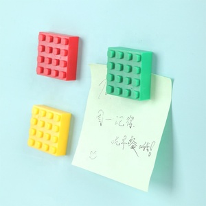 Aimants de réfrigérateur en forme de blocs de construction, porte-<span class=keywords><strong>notes</strong></span> magnétique coloré pour tableau blanc de cuisine, bureau, décoration de la maison, fournitures de papeterie, cadeau - Product Image 2