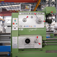 Tour à lit déporté robuste CA6280B-2000, machine de tournage manuelle de haute précision pour le travail de gros arbres