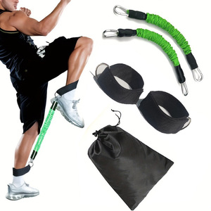 Bande de résistance élastique pour les jambes Yogi, en matériau TPE, avec sangle de cheville, équipement d'entraînement physique pour le remodelage corporel et les exercices de force - Product Image 1