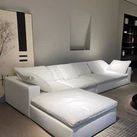 Canapé d'angle modulaire de luxe en tissu, design italien, style nordique, pour salon, villa, appartement et centre commercial