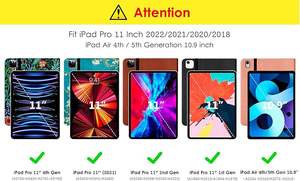 เคสป้องกันสำหรับ iPad Pro 11นิ้ว4/3/<span class=keywords><strong>2</strong></span>/1 Gen ฝาพับหนัง PU แบบพรีเมี่ยมพร้อมสายคล้องมือมุมมองที่หลากหลาย - Product Image 2