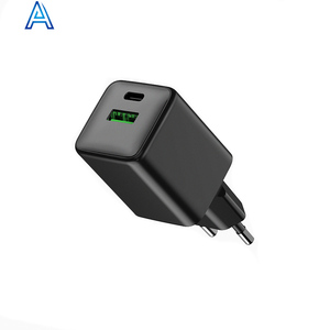 Cargador de pared tipo C con logotipo personalizado de fábrica, cargador de pared de 25 Dual W, cargador de teléfono móvil GaN de carga rápida Universal, cargador PD Apater - Product Image 2