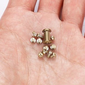 DIY Knife Making Parts Stainless Steel Pocket Clips for Folding Knives Brass Chicago <b>Screw</b> Male Female <b>Binding</b> Fastener - Product Image 4
