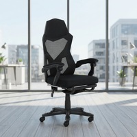 Chaise de bureau ergonomique en plastique à dossier haut, pivotante, pour ordinateur, chaise de jeu