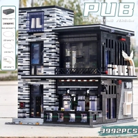 Mould King 16042 Streetview blocs de construction MOC briques jouets créatifs Street View Restaurant modèle de construction bloc de construction