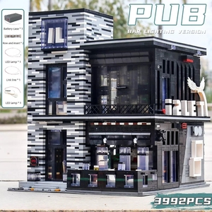 Mould King 16042 Streetview Building <strong>Blocks</strong> MOC <strong>Bricks</strong> Creative Toys Street View Restaurant Building Model Set <strong>Block</strong> - Product Image 3
