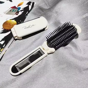 All'ingrosso personalizzato Mini pettine pieghevole specchio per il trucco carino disegno dei cartoni animati spazzola per capelli pieghevole per uso domestico manico in plastica pettine - Product Image 5