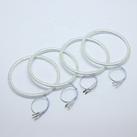 HYML 131MMX4pcs 131MM+146MM pour E30 E32 E36 E39 E46 E38 Anneau lumineux SMD blanc Angel Eye Halo DRL pour phare de voiture BMW Uprade