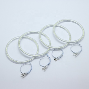 HYML 131MMX4pcs 131MM+146MM pour E30 E32 <span class=keywords><strong>E36</strong></span> E39 E46 E38 Anneau lumineux SMD blanc <span class=keywords><strong>Angel</strong></span> Eye Halo DRL pour phare de voiture BMW Uprade - Product Image 5