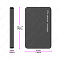 Casing plastik eksternal Hard Drive, sarung HP 2.5 inci USB2.0 SATA HD eksternal dengan 5Gbps UASP SSD mendukung kapasitas 2TB