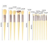 Gloway Ensemble de 13 pinceaux de maquillage complets, ensemble de pinceaux de beauté cosmétique de voyage, fond de teint, fard à joues, fard à paupières, rouge à lèvres, kit de pinceaux de maquillage avec sac