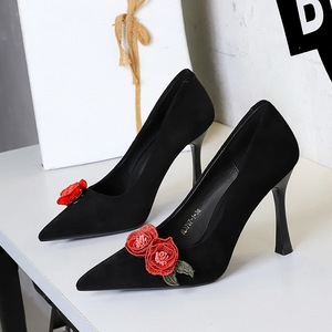 Fashionable shoes for party occasions style patent leather - black <b>silk</b> pointed-toe stilettos with sandals for women - Product Image 6