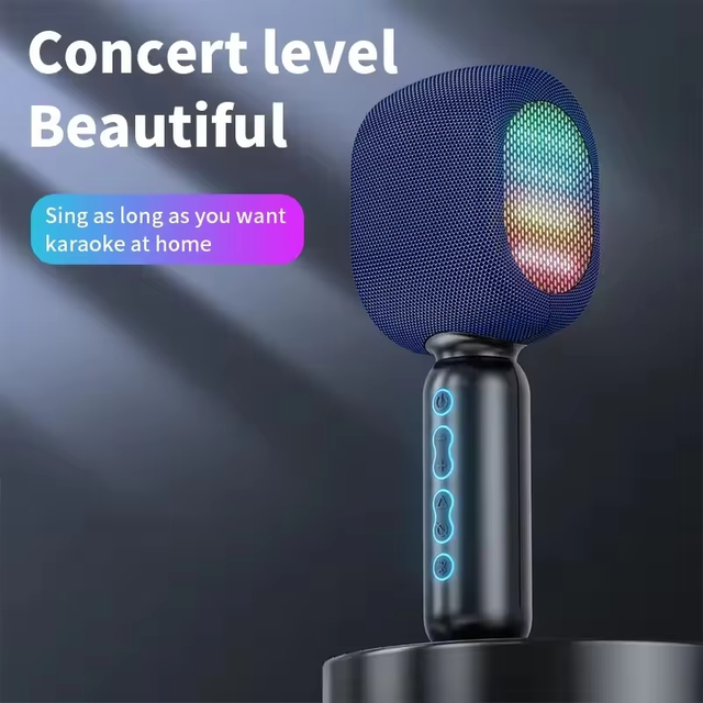 Handheld Wireless bluetooth Karaoke Microphone Hifi Sound Usb Speaker Microphone for Kids Music Player Singing Recorder Home Ktv