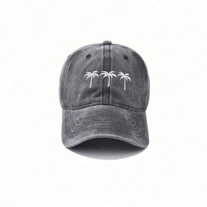 Casquette de baseball brodée motif cocotier, style sportif, pour homme et femme, en coton délavé, idéale pour le golf et les activités de plein air - Product Image 3