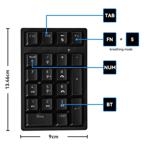 Teclado Numérico Mecánico RGB K18, Inalámbrico Tri-Modo BT 2.4G USB para Escritorio, Finanzas y Oficina - Product Image 5