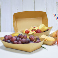 Conteneurs Kraft pour nouilles, 10 pièces, boîte d'emballage à emporter, en papier, pour aliments