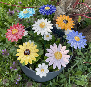 Ceramic Flower <strong>Daisy</strong> Pottery Large Plant Stake Fairy <strong>Garden</strong> Accessories Artificial Ceramic Flower <strong>Daisies</strong> - Product Image 4