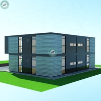 Bâtiment d'appartements modulaire de 4 unités, plans de bâtiment d'hôtel à 2 étages, 2 chambres avec salle de bain privée, bâtiment d'appartements pour étudiants