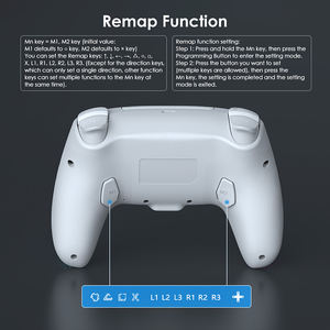 Manette de jeu sans fil HS-PS5230 avec double vibration, joystick lumineux RGB pour P5, accessoires de jeu PC - Product Image 5