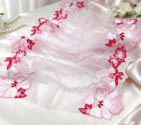 Tissu de dentelle élastique de haute qualité 24 cm en Spandex Nylon extensible multicolore pour robes de mariée, décorations et styles en maille - Vente en gros