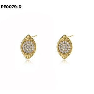 Pendientes de moda con circonita PE0079 para mujer, joyería de alta calidad - Product Image 2