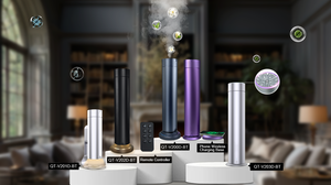 Diffuseur d'arômes intelligent en alliage d'aluminium sans eau, cylindre de brume, rechargeable, base de charge Qi, parfum, hôtel, maison, français - Product Image 6