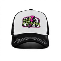 Topi Baseball Mama-print 100% Katun Terlaris, Desain Bernapas dengan Logo Personal, Snapback Berjaring, Cocok untuk Unisex, Dapat Digunakan di Semua Musim