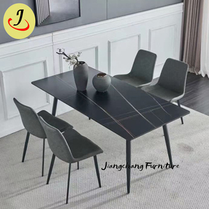 Juego de Mesa y Sillas de Comedor de Metal Moderno para Comedor y Sala de Estar, Muebles para el Hogar - Product Image 4