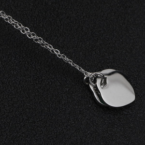 Collier superposé en forme de cœur, chaîne de clavicule en acier inoxydable bleu pour femmes, bijoux à porter au quotidien, cadeau - Product Image 4