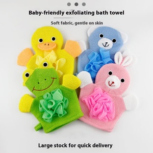 Cartoon Exfoliërende Handschoenen Baby <span class=keywords><strong>Kids</strong></span> Douche Handschoenen Schrobben Handschoenen Badwanten Voor Baby 'S - Product Image 2