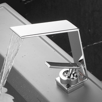Robinet de lavabo de salle de bain Hongdec moderne gris anthracite à poignée unique et à un trou, en acier inoxydable, à poser sur le plan