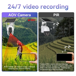 Ánh sáng mặt trời ống kính kép <span class=keywords><strong>Wifi</strong></span> CCTV Camera đầy đủ màu sắc HD 3K 6mp8mp từ xa giám sát không dây cho home Road IP65 & IP66 chứng nhận - Product Image 3