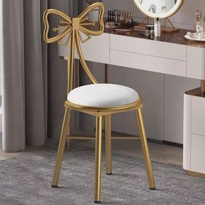 Silla de tocador K Butterfly INS para salón de uñas, taburete de lujo moderno, silla de princesa para maquillaje y manicura. - Product Image 4