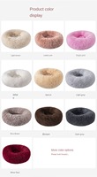 Lit pour animaux de compagnie rond en peluche doux et chaud, canapé-lit pour chien et chat, niche pour animaux de compagnie - Vente en gros pour fabricants