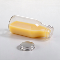 Bouteilles de lait en plastique transparent de 330 ml (11 oz), qualité alimentaire, jetables, pour yaourt et boissons, anti-fuite, avec bouchon inviolable