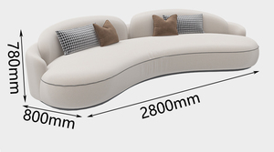 Réception de luxe parle canapé hall de l'hôtel bureau de vente club <span class=keywords><strong>VIP</strong></span> salon de beauté canapé en arc canapé de salon moderne simple - Product Image 6