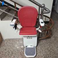 Elevador de Escaleras Eléctrico Plegable, Capacidad de Carga de 150 kg, Elevador de Escaleras para Discapacitados con Cinturón de Seguridad / Elevador de Escaleras Recto o Curvo