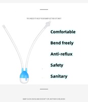 Aspirateur nasal pour bébé, pompe en silicone anti-refoulement pour nettoyer le mucus, aspiration de la bouche