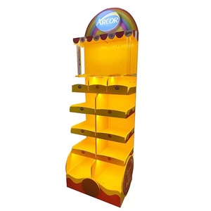 Estante de exhibición de supermercado personalizado <span class=keywords><strong>con</strong></span> luces de pie para vitrina de <span class=keywords><strong>PVC</strong></span> de caramelo - Product Image 1
