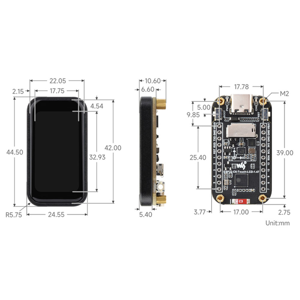 Waveshare ESP32-C6 1.47inch Touch Display Development Board(with - View #6