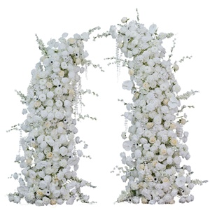 IMUWEN Bunga Sutra Buatan untuk Latar Belakang Fotografi Pernikahan, Gapura Putih, Dekorasi Seni Floral Buatan Tangan DIY - Product Image 5