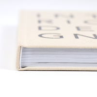 Carnet de notes personnalisé avec couverture en tissu de lin A5, journal d'affirmations, impression de logo personnalisée A4