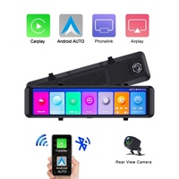 Caméra de tableau de bord GPS portable intelligente à double objectif IPS 1G pour voiture, grand angle 170°, WiFi, Cloud DVR, contrôle par application, vision nocturne, écran tactile, enregistrement en boucle