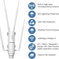 Wavlink WN572HP3 WING 12M AC1200 Point d'accès/Extenseur de portée/Mesh sans fil extérieur double bande haute puissance avec PoE passif et antennes