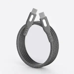 2024 New USB-C Magnetic Charging Cable Type C to Type Self Winding Quick Charge Data Transfer Cord