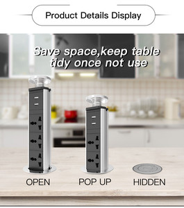 Presa di Corrente da Tavolo con Spina AU/US/UK/EU, Presa a Scomparsa per <span class=keywords><strong>Cucina</strong></span> e Data Center - Product Image 6