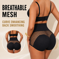 IBGUH, bragas de cintura alta con Control de barriga para mujer, ropa interior transpirable hueca suave y cómoda, logotipo personalizado, teñido liso para todos los días